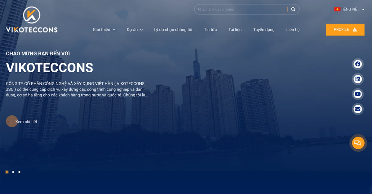 Website của Vikoteccons được xây dựng bởi Sao Kim