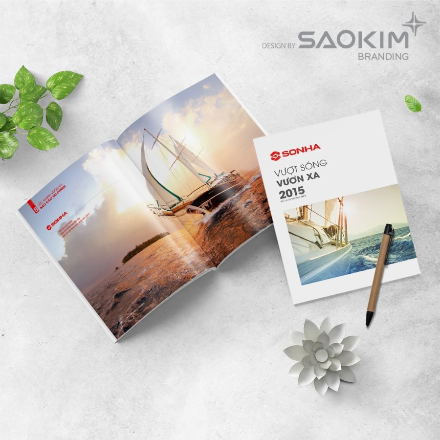 Mẫu thiết kế Báo cáo thường niên Tập đoàn Sơn Hà do Sao Kim Branding thực hiện Mẫu thiết kế Báo cáo thường niên Tập đoàn Sơn Hà do Sao Kim Branding thực hiện