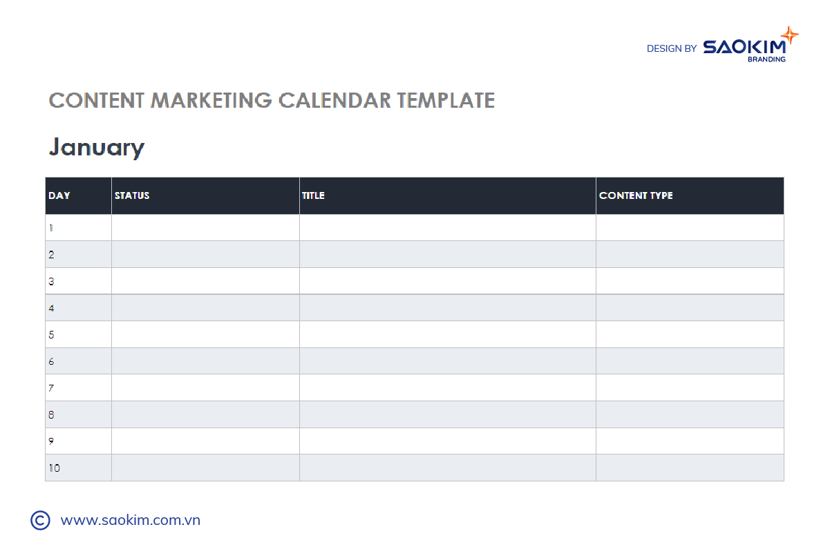 Mẫu kế hoạch triển khai Content Marketing Mẫu kế hoạch triển khai Content Marketing