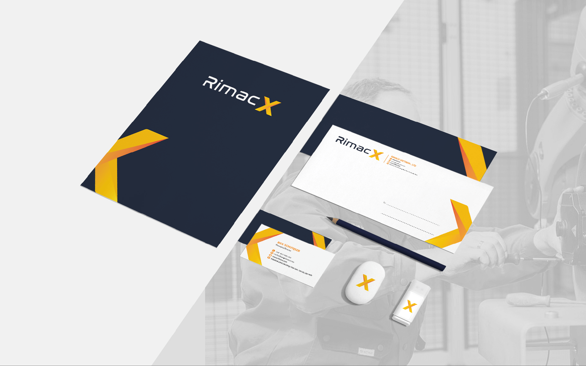 Dự án thiết kế thương hiệu Rimac X - Bộ nhận diện thương hiệu văn phòng 4