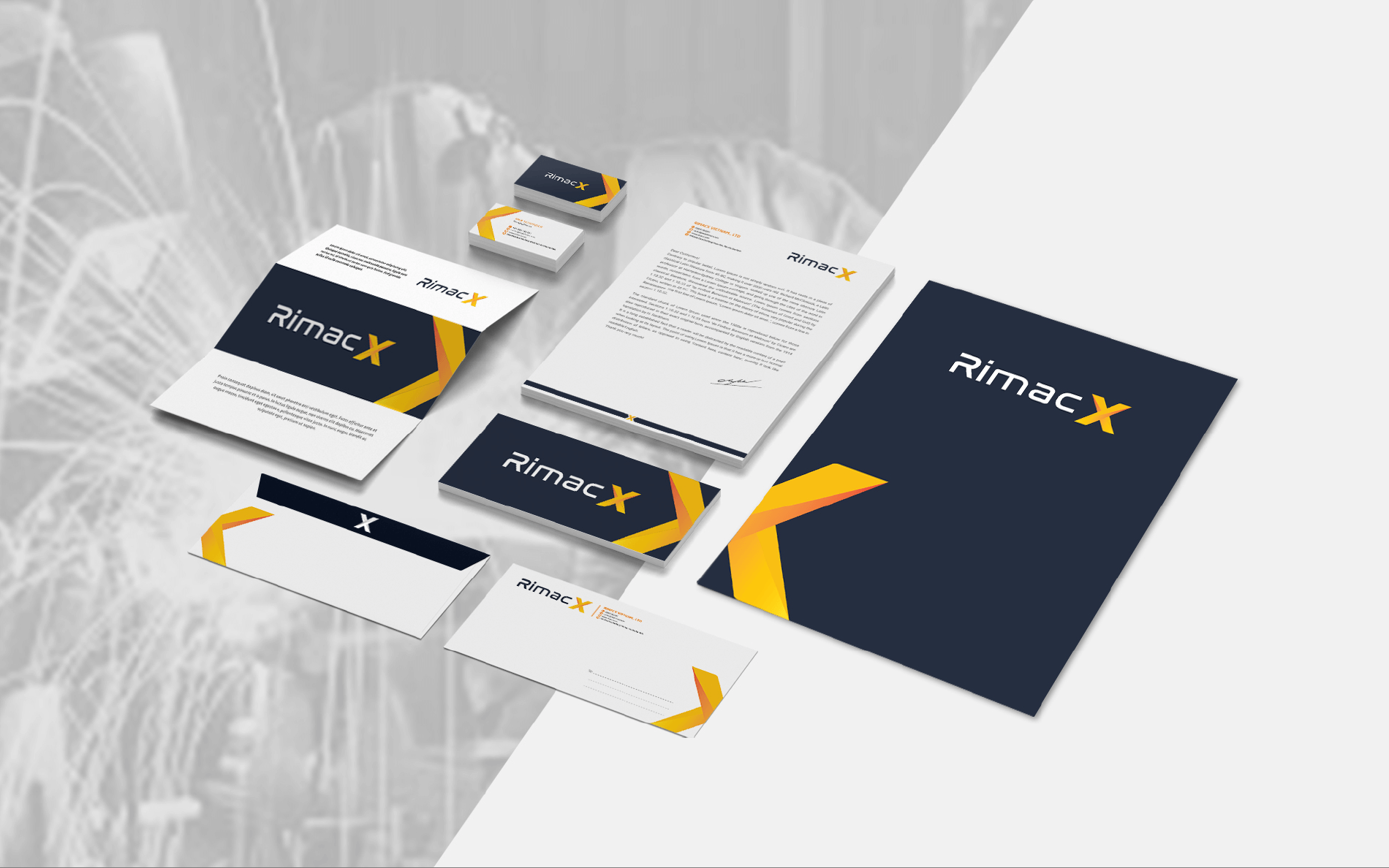 Dự án thiết kế thương hiệu Rimac X - Bộ nhận diện thương hiệu văn phòng 2