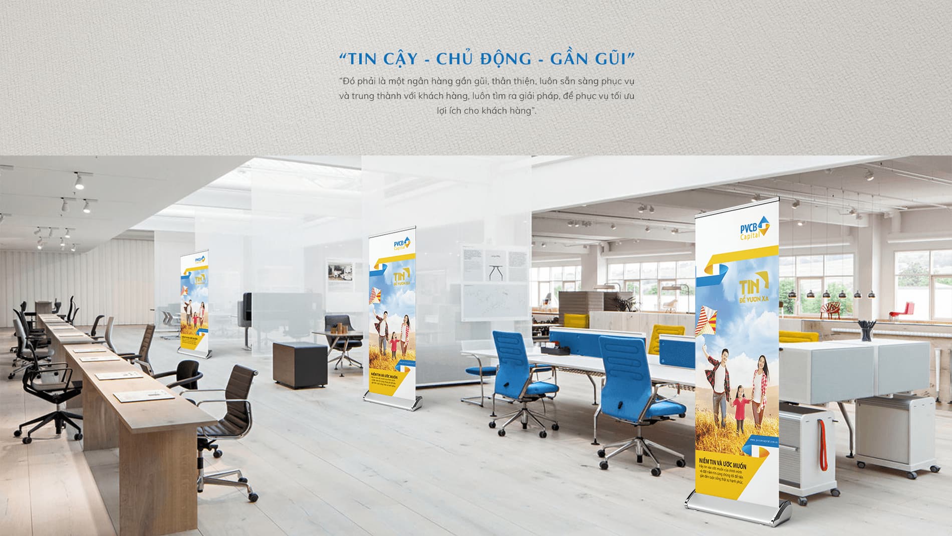 Dự án thiết kế thương hiệu PVCOMBANK - Thiết kế nhận diện điểm giao dịch