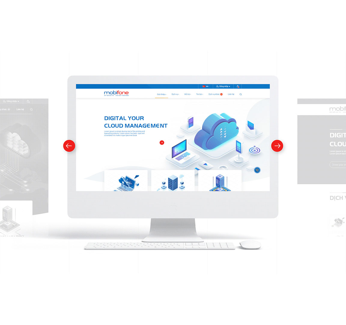 Dự án thiết kế website Mobifone Cloud - Sao Kim Branding
