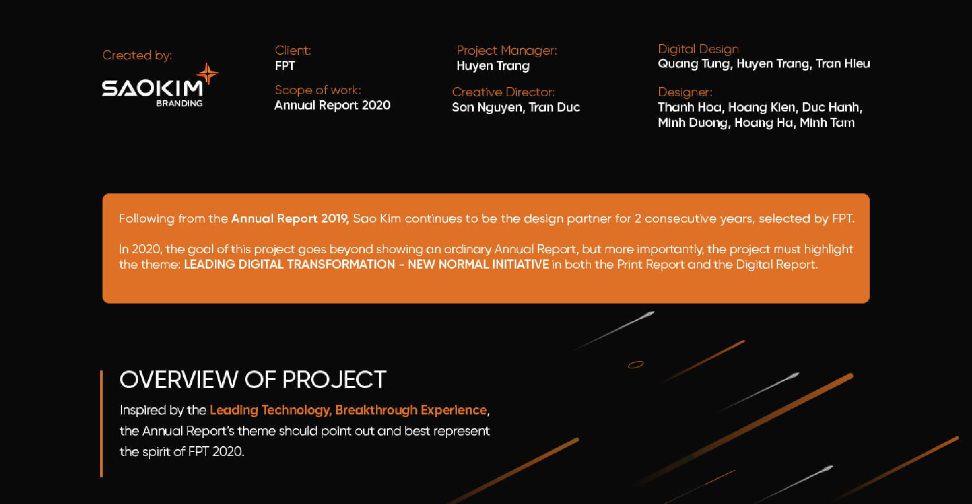 Dự án thiết kế FPT annual report 2020 - 2