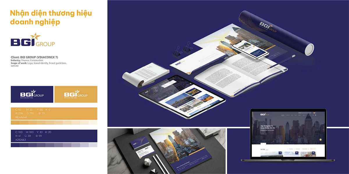 Dự án thiết kế bộ nhận diện thương hiệu BGI Group