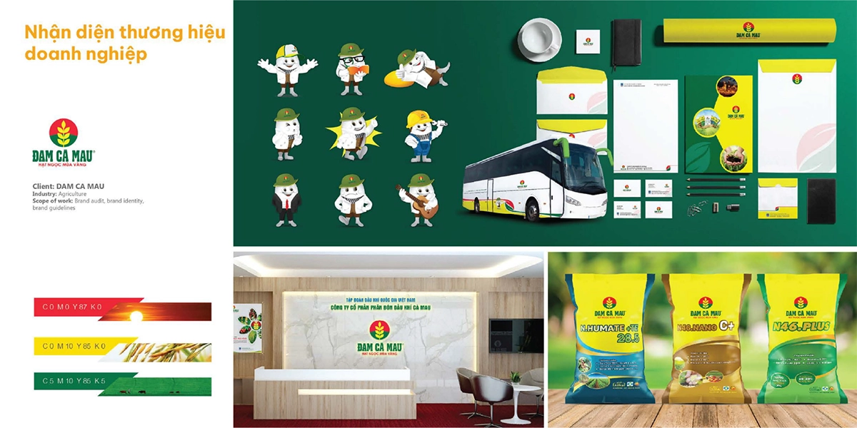 Dự án thiết kế bộ nhận diện thương hiệu Đạm Cà Mau