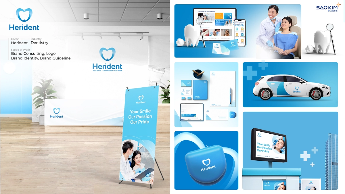 Dự án thiết kế bộ nhận diện thương hiệu Nha Khoa Herident