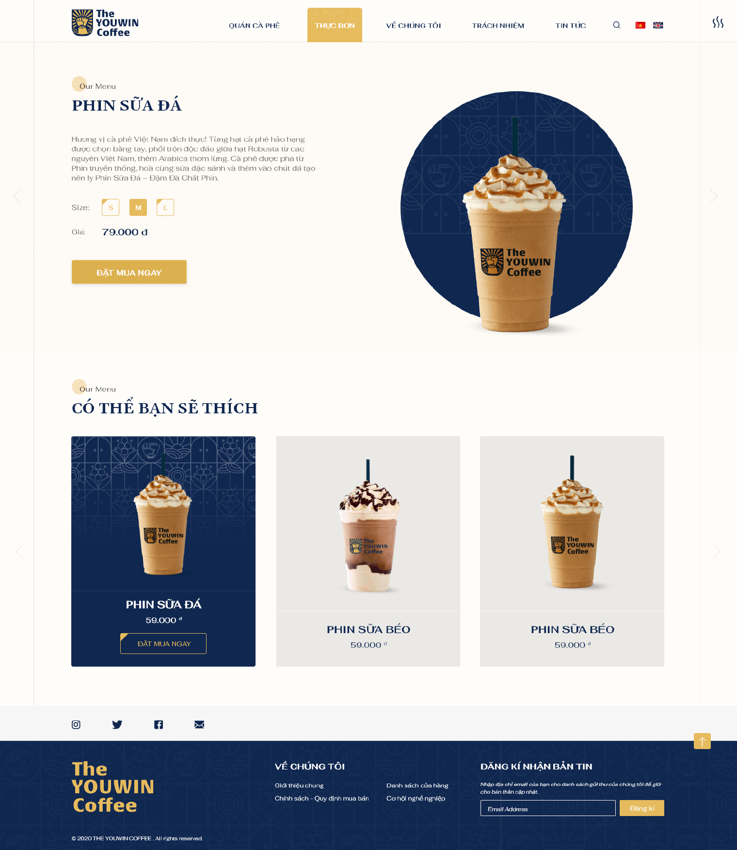 Dự án thiết kế thương hiệu The Youwin Coffee - Sản phẩm