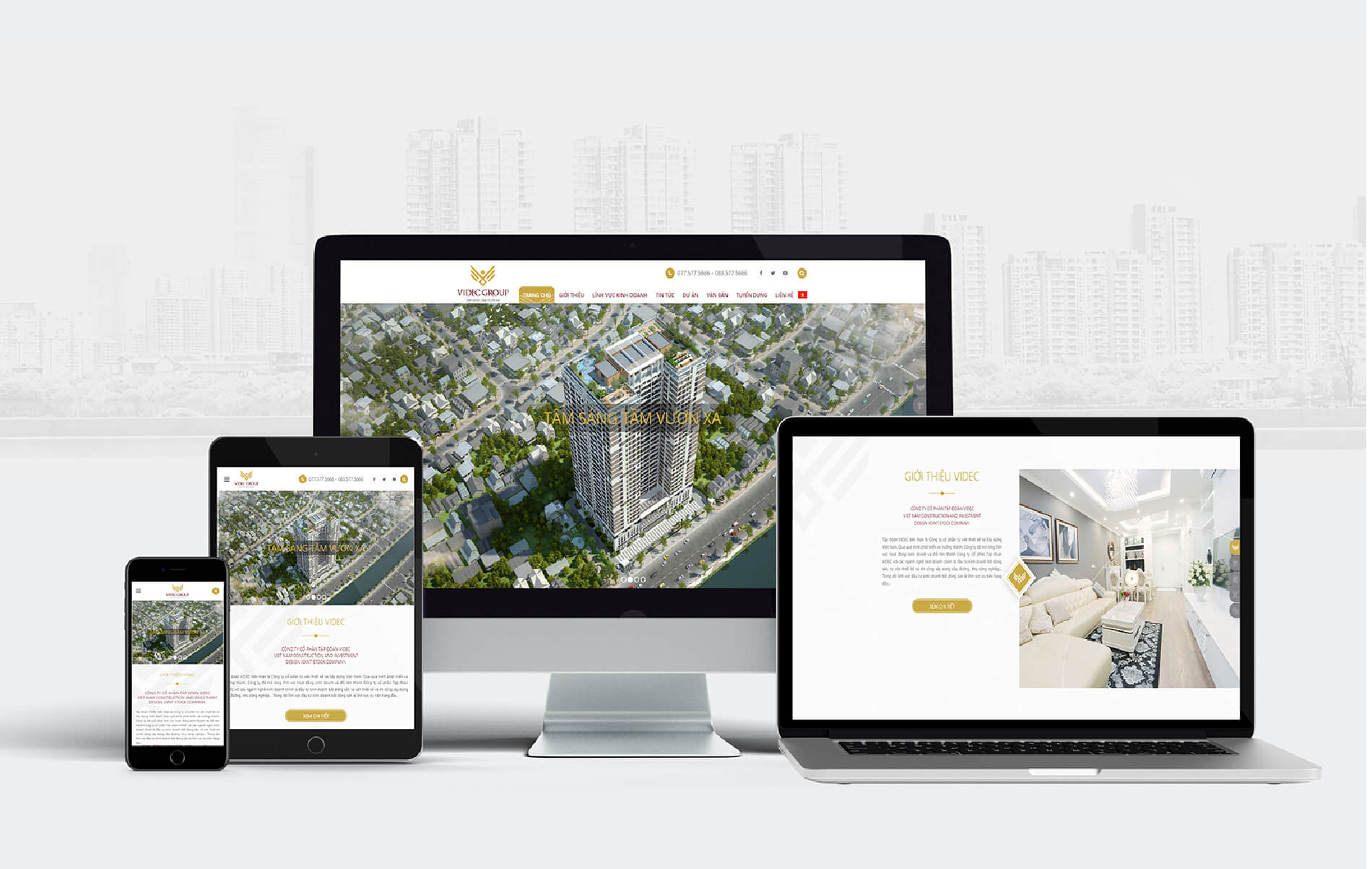 Dự án thiết kế website thương hiệu VIDEC GROUP - 1