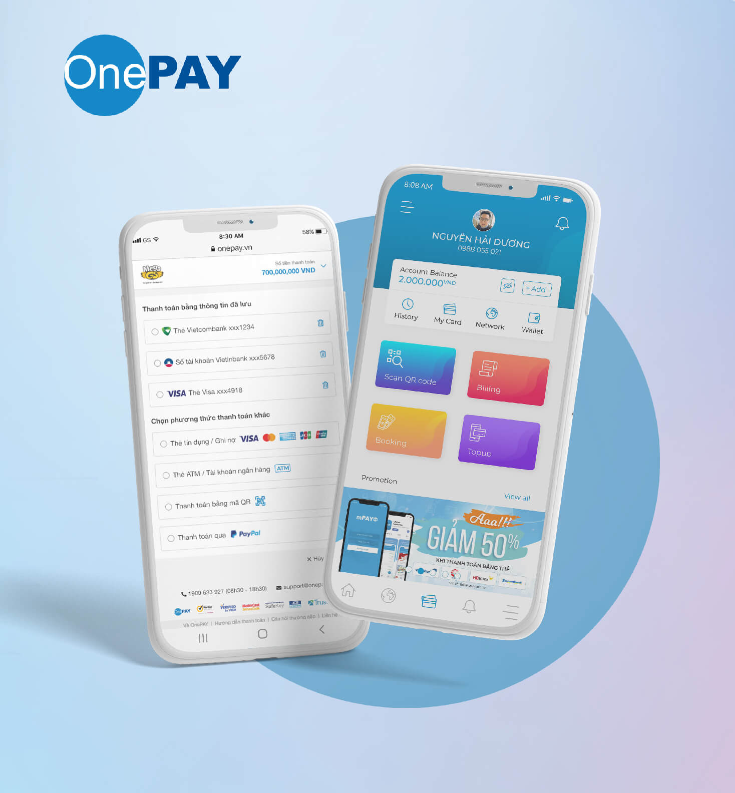 Dự án thiết kế website One Pay - Sao Kim Branding