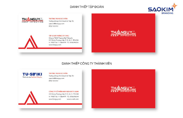 Thiết kế nhận diện thương hiệu Tập đoàn Thăng Uy - NameCard Thiết kế nhận diện thương hiệu Tập đoàn Thăng Uy - NameCard