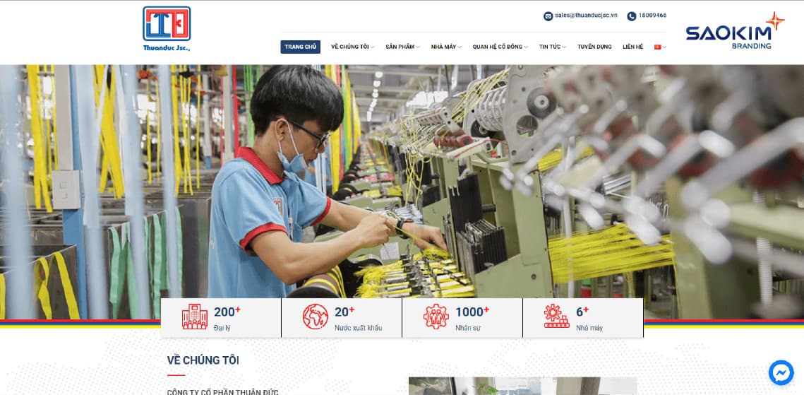 Website thiết kế cho Công ty Cổ phần Thuận Đức Website thiết kế cho Công ty Cổ phần Thuận Đức