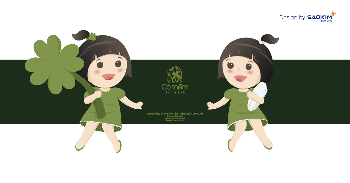 Ví dụ Mascot Cỏ Mềm do Sao Kim thiết kế Ví dụ Mascot Cỏ Mềm do Sao Kim thiết kế