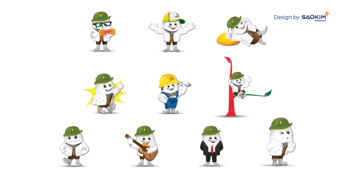 Mascot Đạm Cà Mau do Sao Kim thiết kế Mascot Đạm Cà Mau do Sao Kim thiết kế