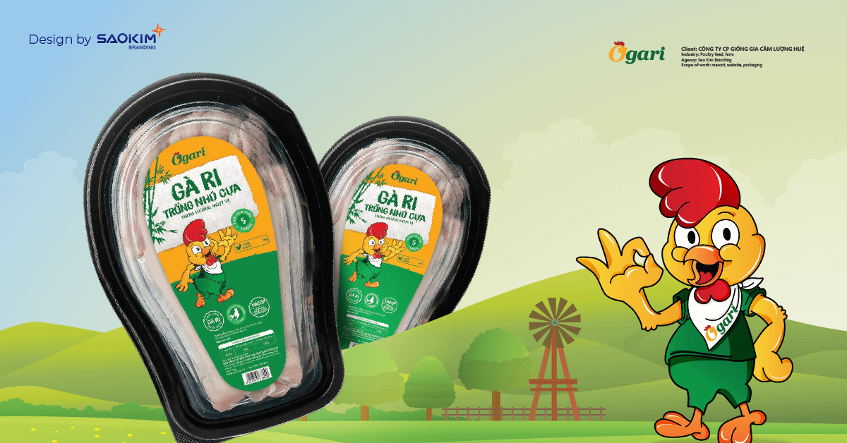 Ví dụ Mascot Gà Lượng Huệ do Sao Kim thiết kế