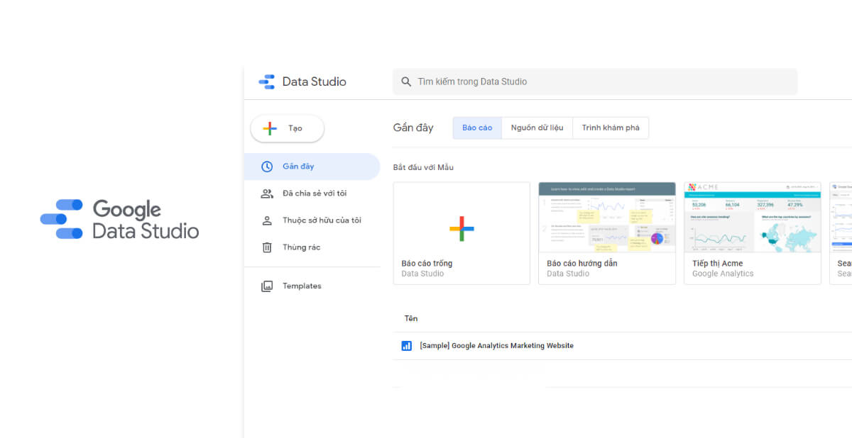 Google Data Studio - Ứng dụng trực quan hóa dữ liệu Google Data Studio - Ứng dụng trực quan hóa dữ liệu