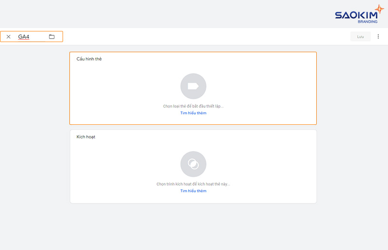 Cài đặt Google Analytics bằng Tag Manager - Đặt tên thẻ GA4