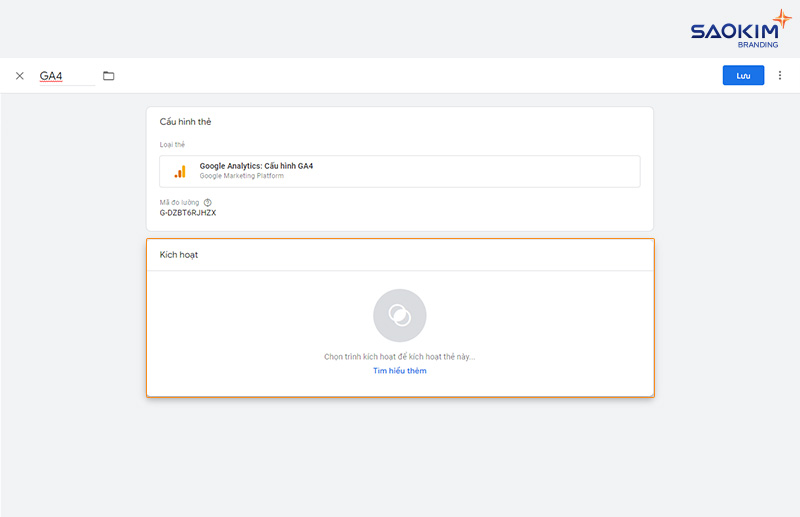 Cài đặt Google Analytics bằng Tag Manager - Liên kết với trình kích hoạt