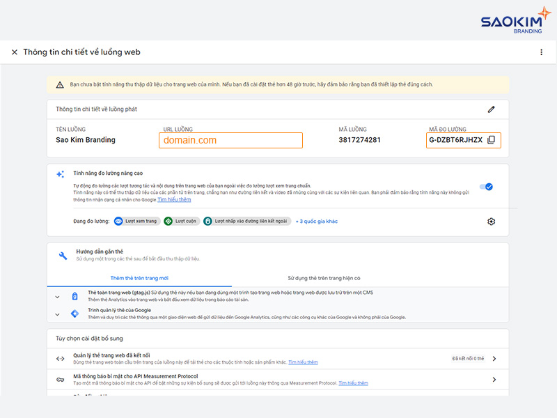 Cài đặt tài khoản Google Analytics - Lấy Mã đo lường Google Analytics 4