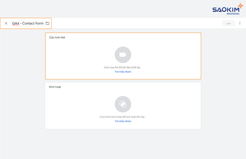 Cài đặt chuyển đổi điền Form bằng Google Tag Manager - Đặt tên thẻ