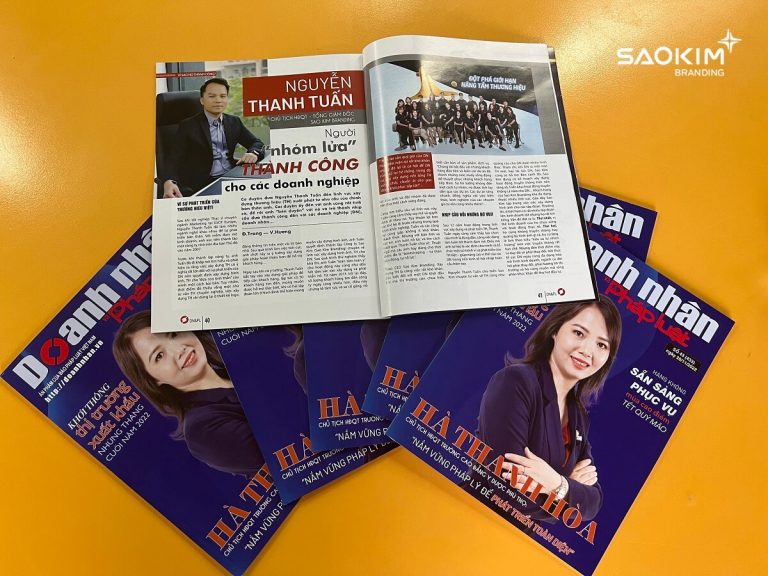 Anh Nguyễn Thanh Tuấn - Tổng giám đốc Sao Kim Branding trên báo Doanh Nhân và Pháp Luật