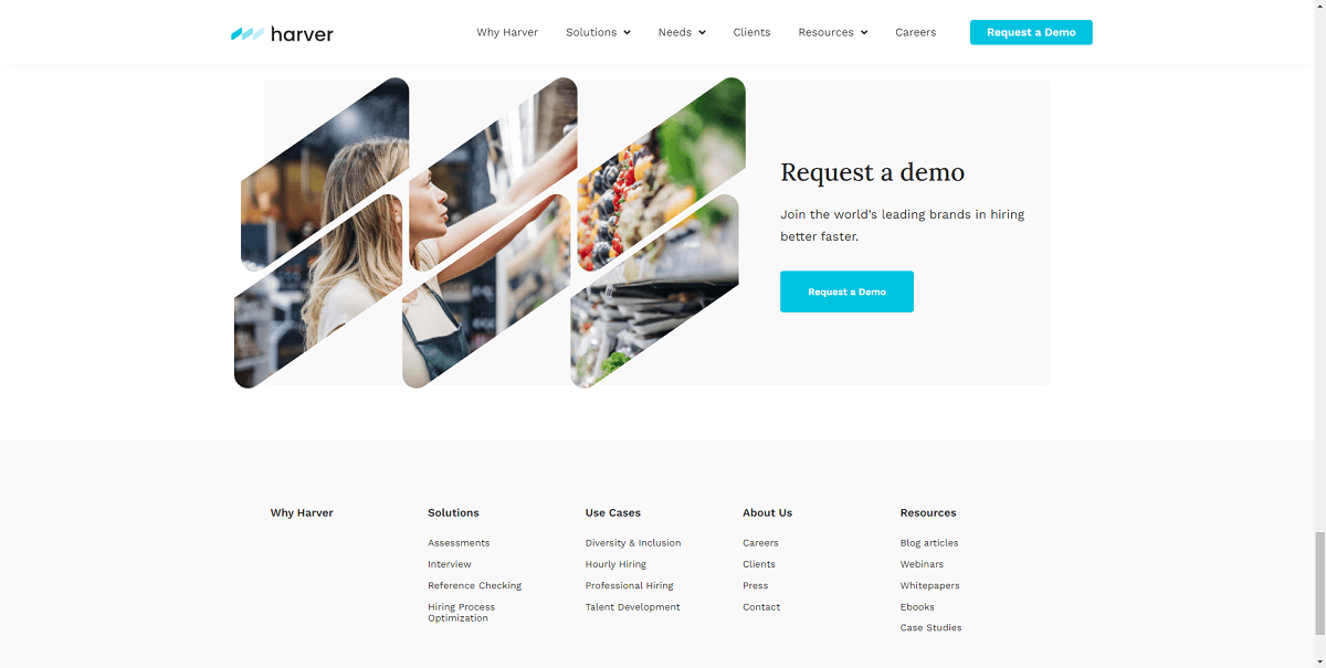 Ví dụ thiết kế trang web của Harvar