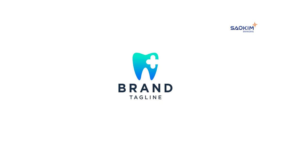Mẫu thiết kế Logo phòng khám Nha Khoa sử dụng biểu tượng chiếc răng kết hợp với chữ thập (3)
