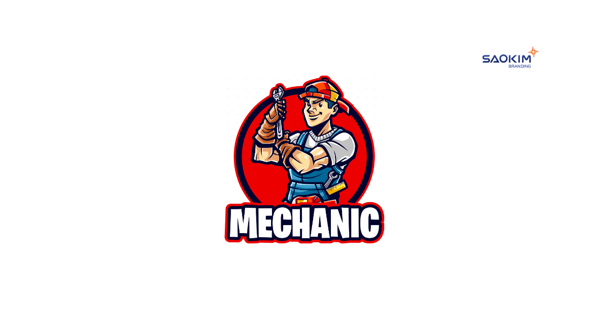 Mẫu thiết kế logo công ty cơ khí sử dụng mascot (4)