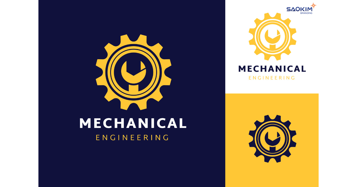 Mẫu thiết kế logo công ty cơ khí sử dụng hình ảnh bánh răng (5)