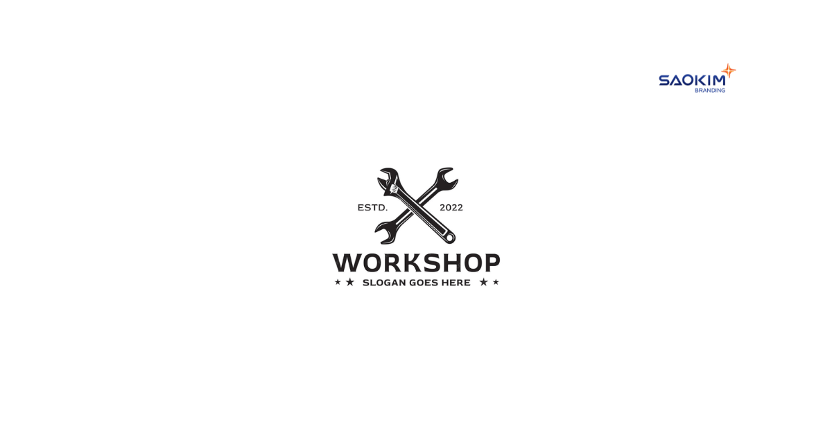 Mẫu thiết kế logo công ty cơ khí sử dụng hình ảnh cờ lê (3)
