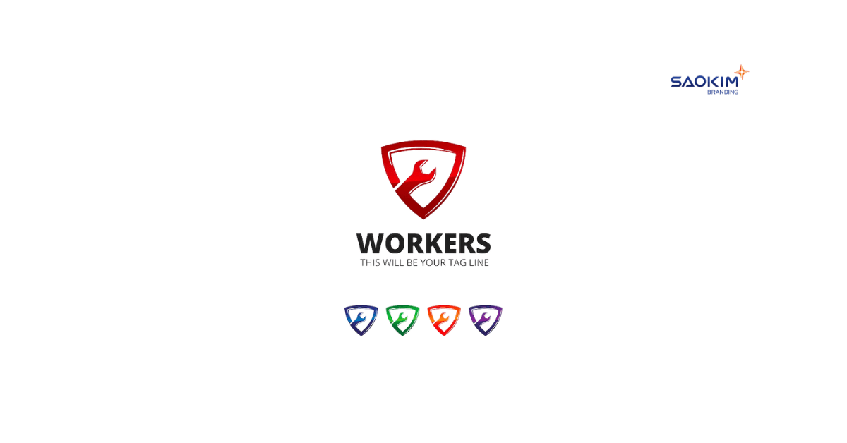 Mẫu thiết kế logo công ty cơ khí sử dụng hình ảnh cờ lê (6)