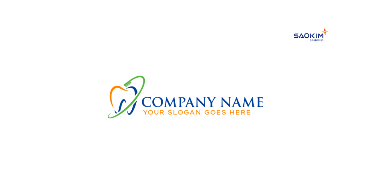 Mẫu thiết kế Logo phòng khám nha khoa sử dụng biểu tượng chiếc răng kết hợp với bàn chải (1)