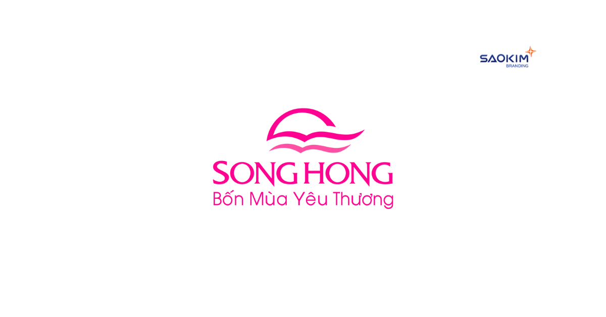 mẫu thiết kế logo công ty dệt may Sông Hồng