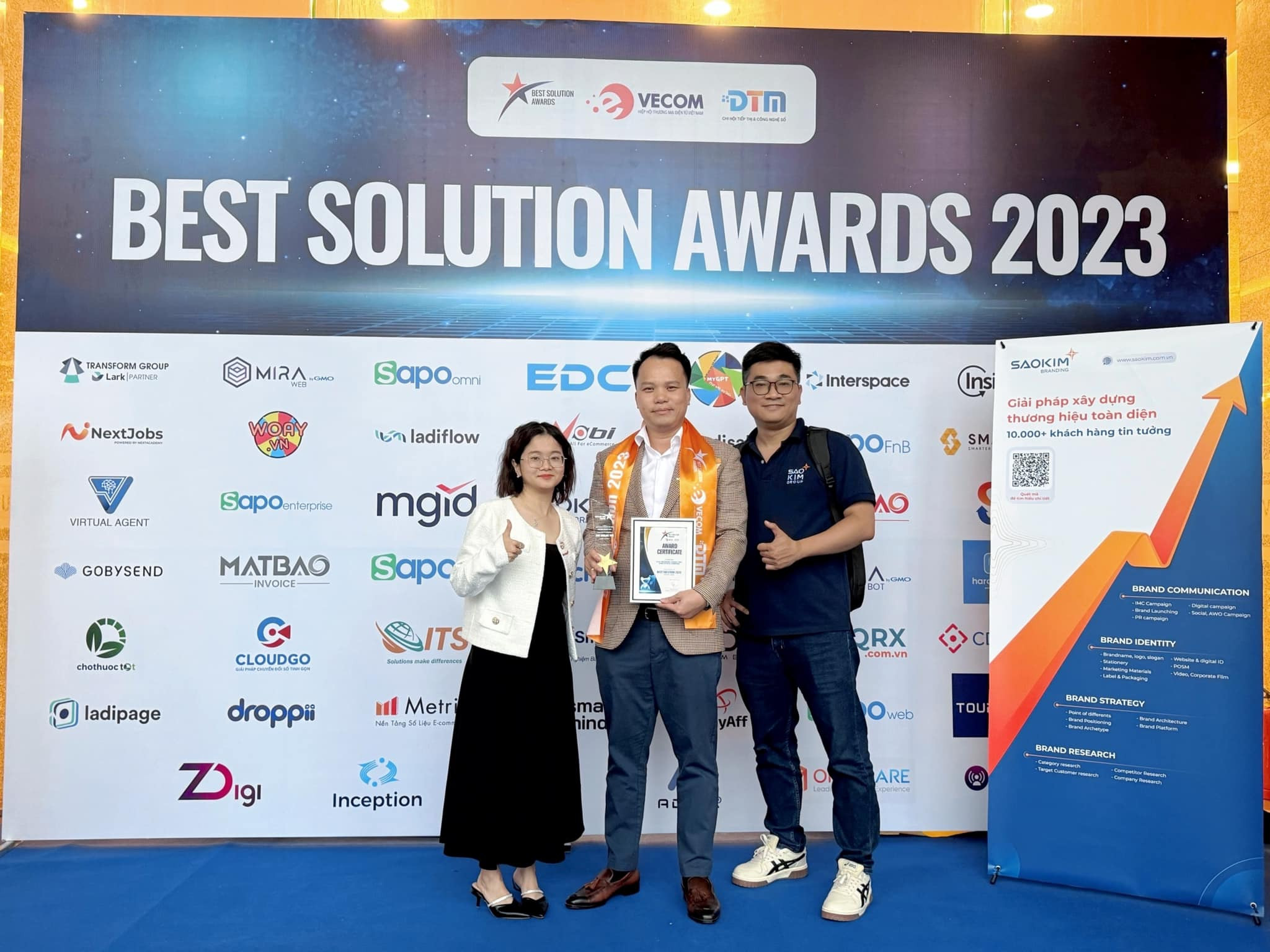 Sao Kim Branding nhận giải thưởng tại Best Solution Awards 2023 (2)