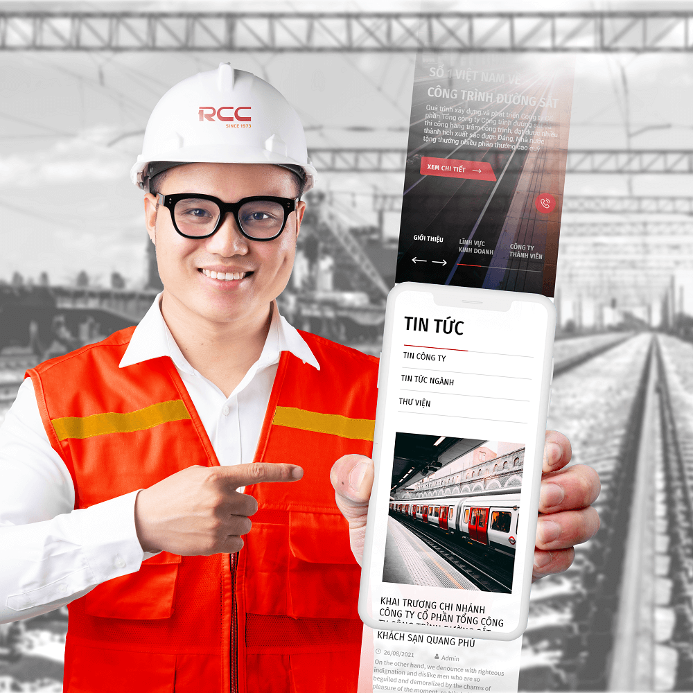 Thiết kế logo nhận diện thương hiệu RCC - Website RCC bản Mobile