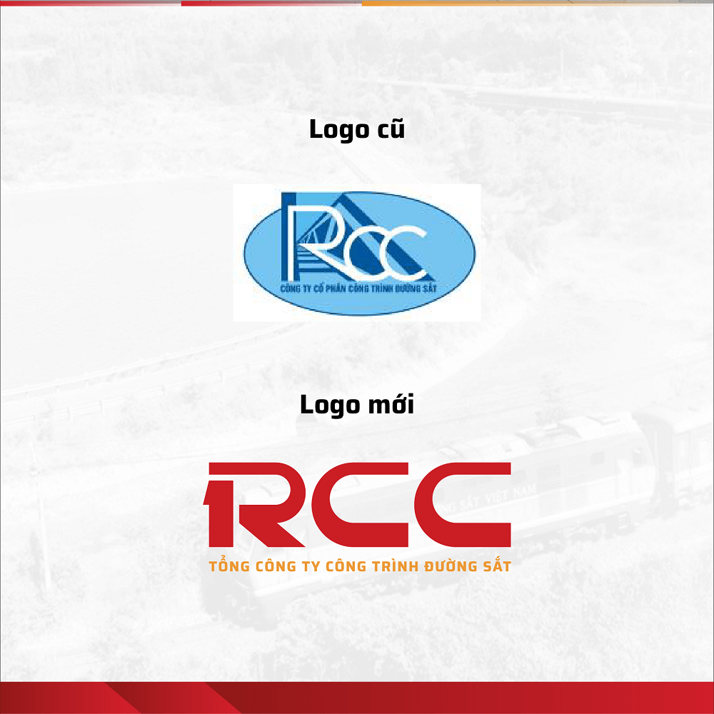 Thiết kế logo nhận diện thương hiệu RCC - So sánh logo cũ mới