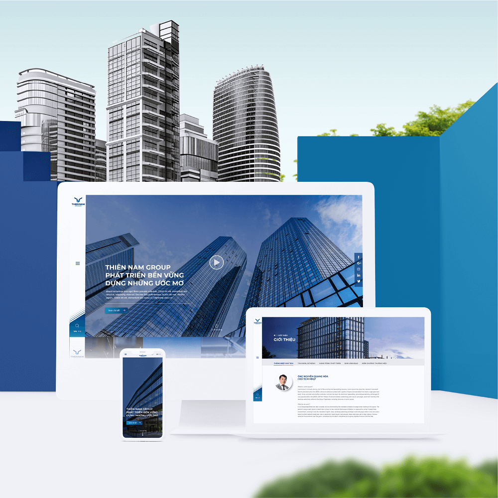 Thiết kế logo nhận diện thương hiệu Thiên Nam Group - Nhận diện website