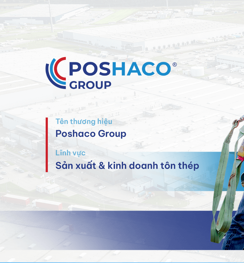 Dự án thiết kế logo, thiết kế bộ nhận diện thương hiệu POSHACO Group của Sao Kim Branding