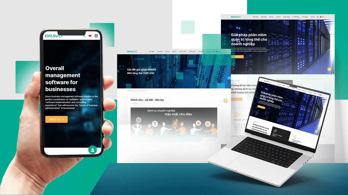 Dự án thiết kế website cho doanh nghiệp - Bravo