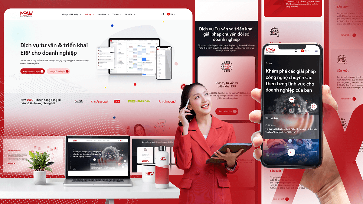 Dự án thiết kế website cho doanh nghiệp - MBW