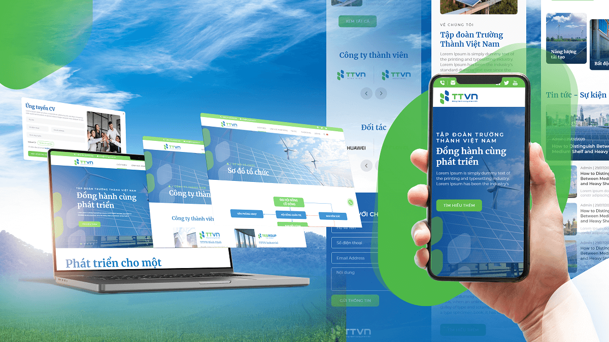 Dự án thiết kế website cho doanh nghiệp - TTVN