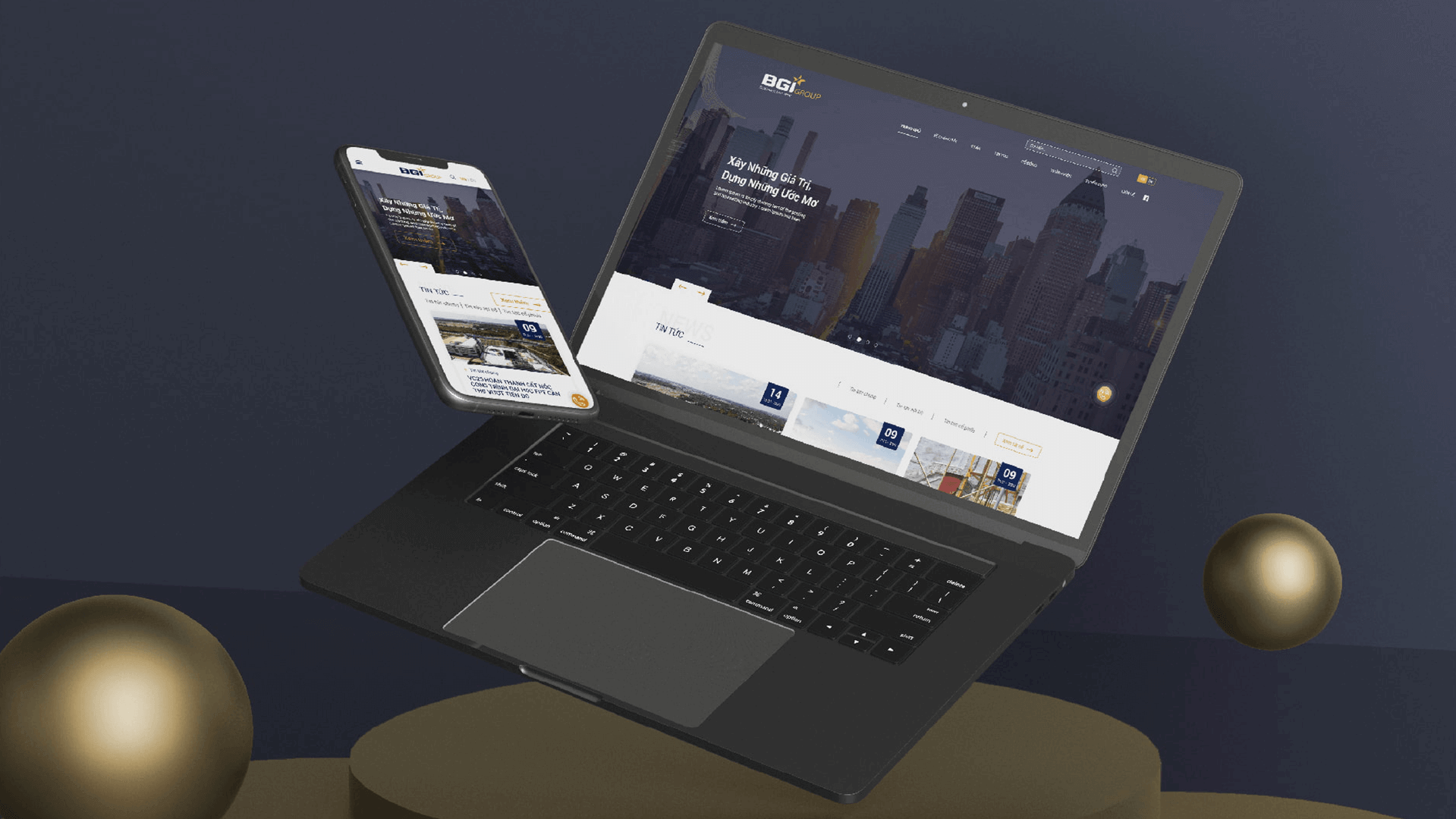 Dự án thiết kế website doanh nghiệp cho BGI Group