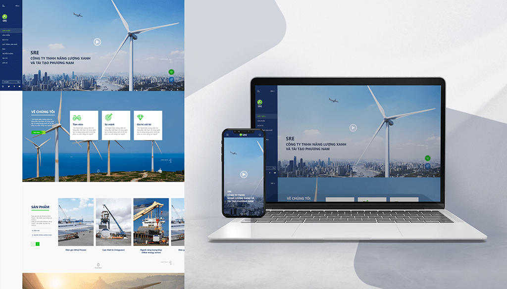 Dự án thiết kế website doanh nghiệp cho SRE