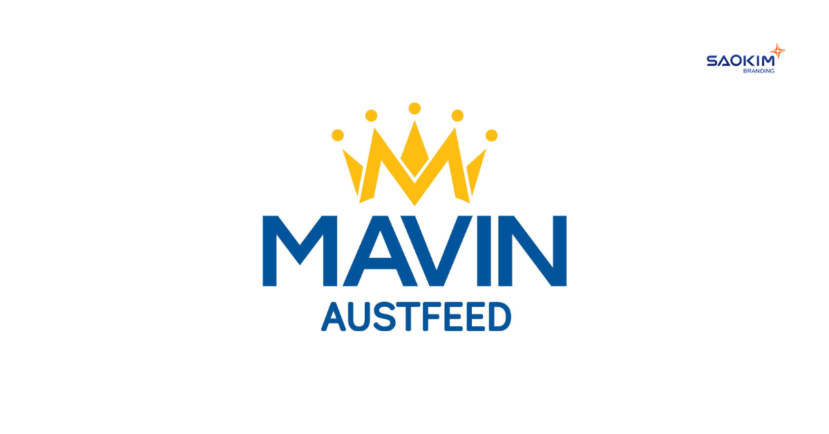 mẫu logo công ty chăn nuôi Mavin Ausfeed