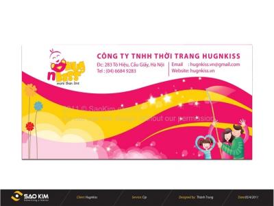 Thiết kế logo và hế thống nhận diên cho siêu thị thời trang HUGNKISS
