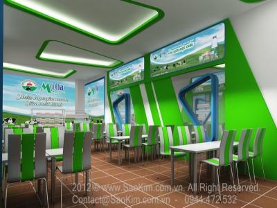 Thiết kế showroom cho chuỗi cửa hàng bán lẻ sữa Mộc Châu