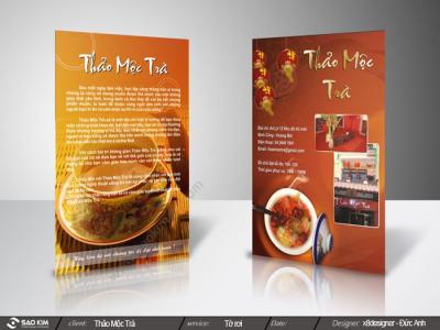 Thiết kế tờ rơi Thảo mộc Trà