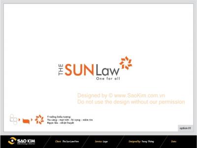 Thiết kế logo và nhận diện thương hiệu công ty tư vấn luật Sunlaw