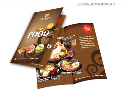 Thiết kế logo và nhận diện thương hiệu nhà hàng đồ hấp Steam Box