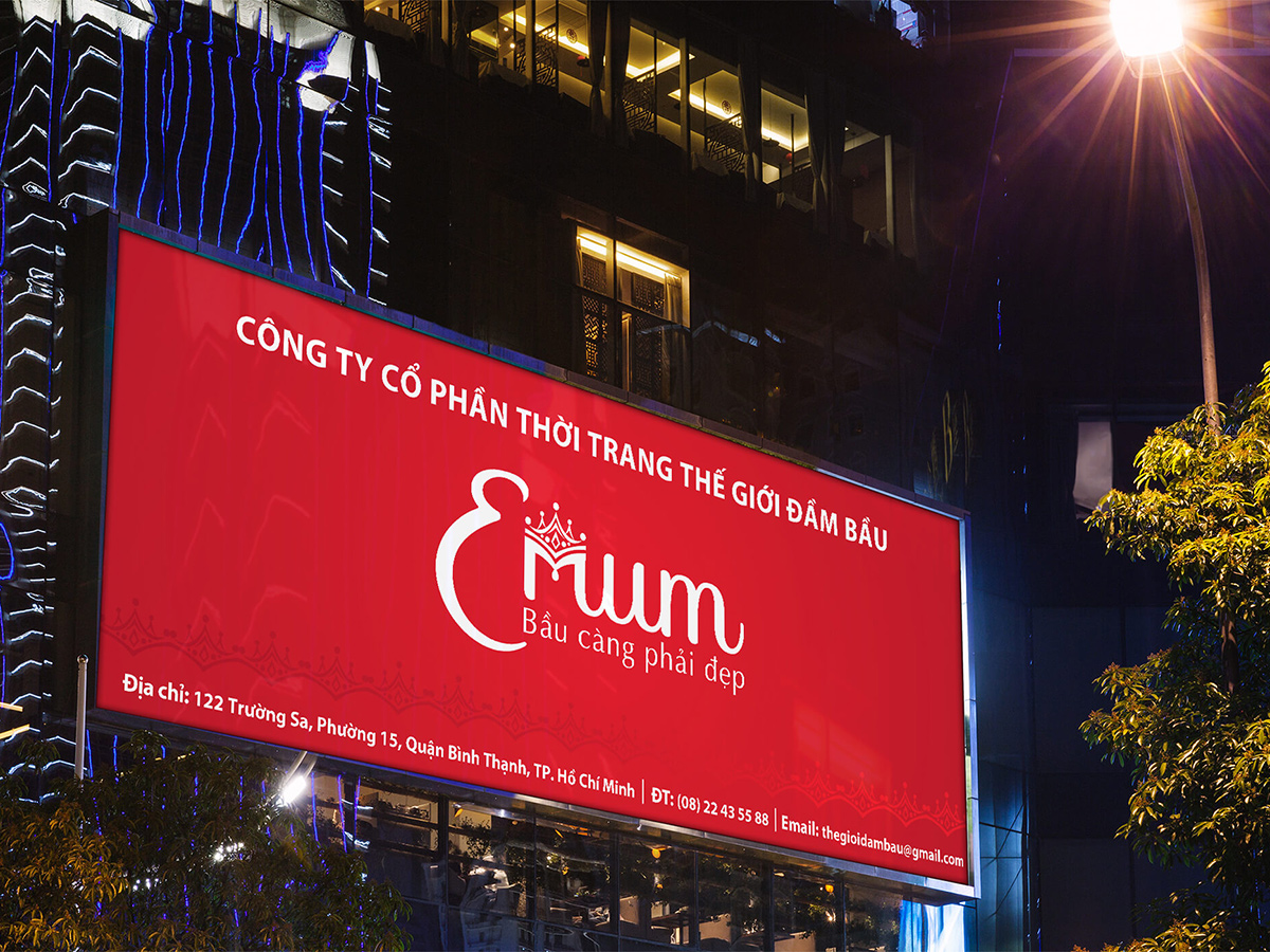 EMUM - Thiết kế logo và nhận diện thương hiệu thời trang đầm bầu EMUM